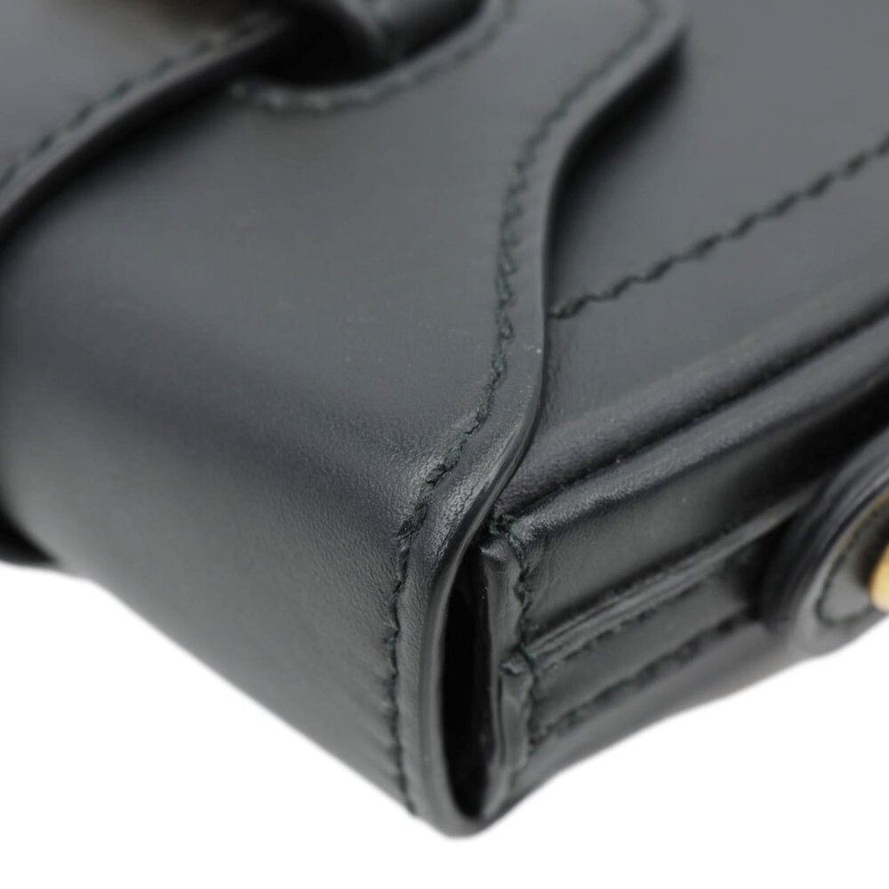 Christian Dior  D Fence Small Calfskin Leather Saddle Bag Black - Picture 7 of 15